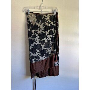 Super unique velvet burnout wrap skirt